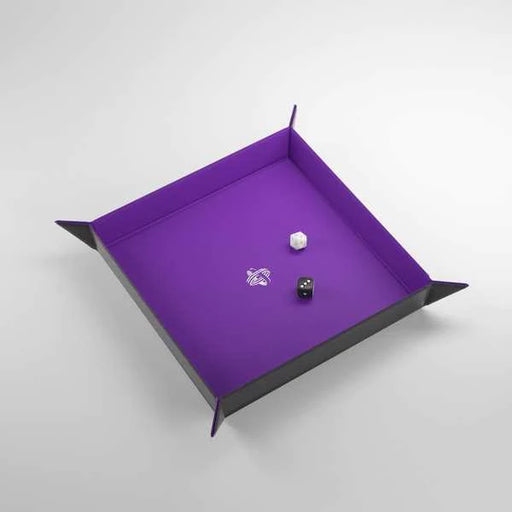 Gamegenic Magnectic Dice Tray Square : Black/Purple