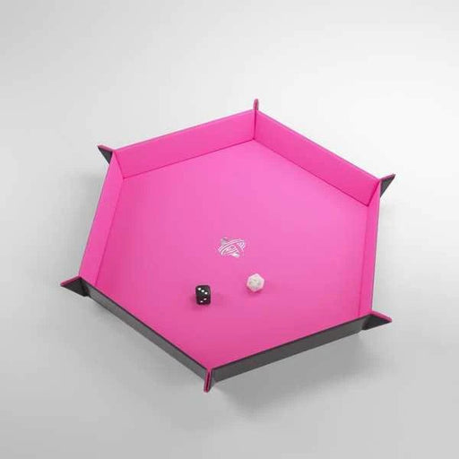 Gamegenic Magnectis Dice Tray Hexagonal : Black/Pink