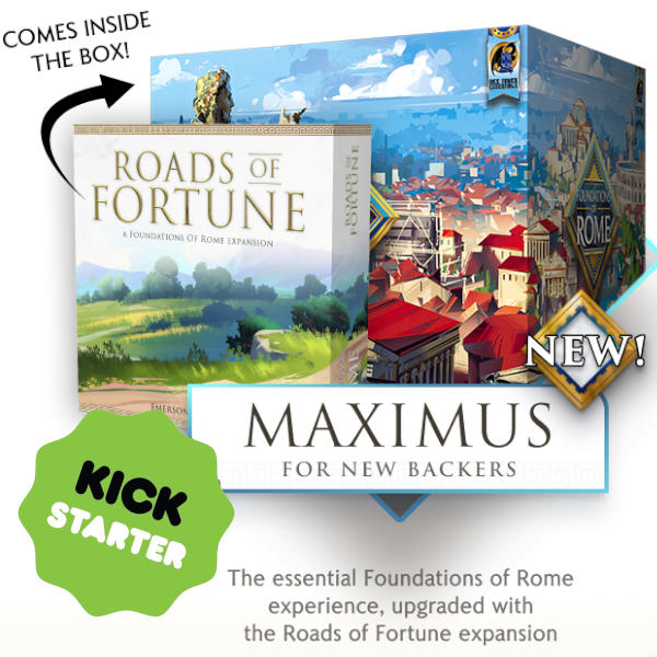 Foundations of Rome Preorder 2nd printing, Maximus Pledge, Sundropped