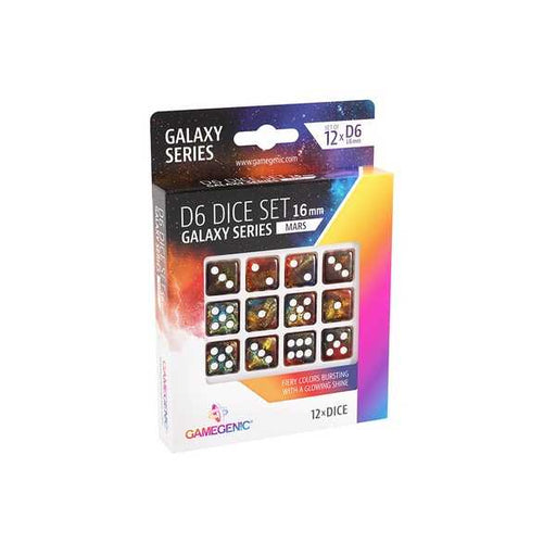 Gamegenic Galaxy series - Mars - D6 Dice Set 16mm 12 Pcs