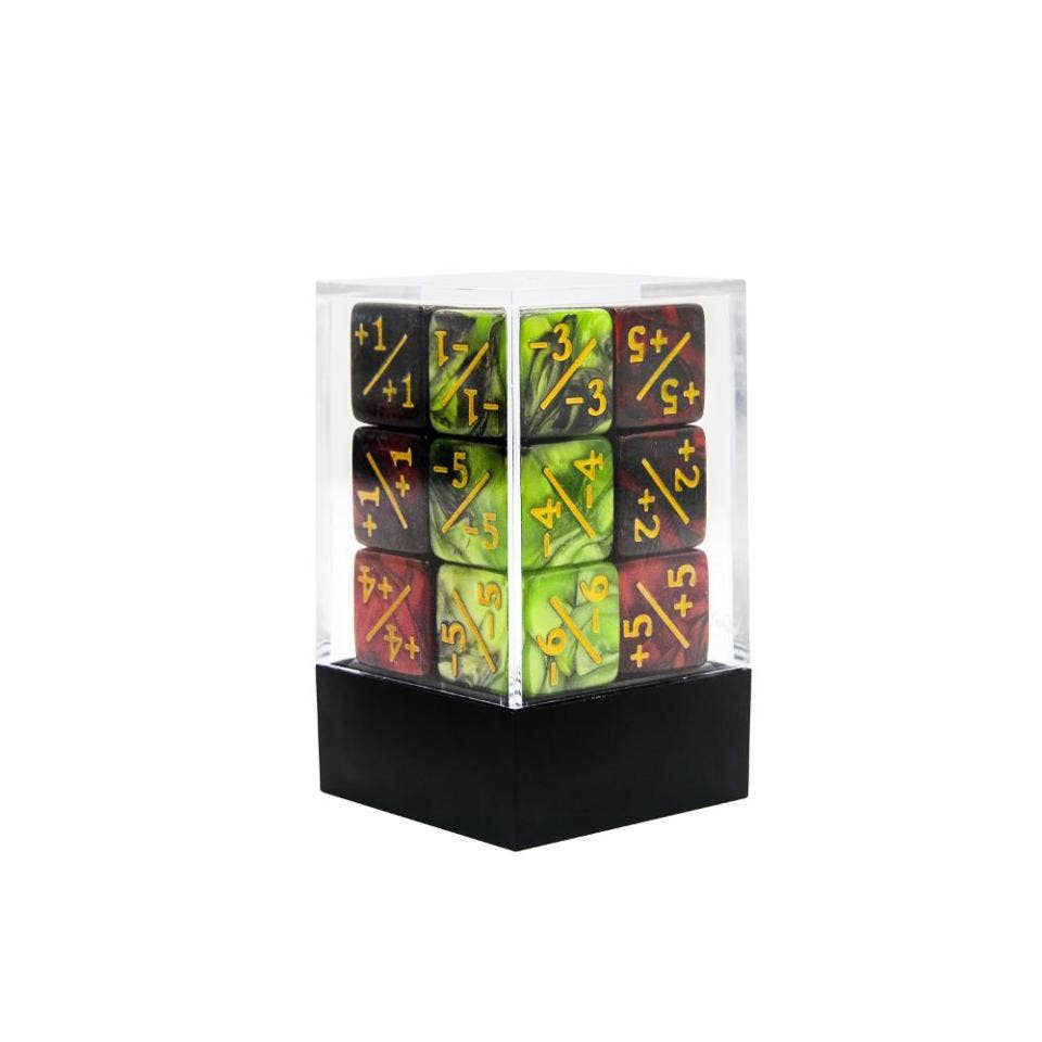 16mm D6 Dice Counters | Red & Green | 12 Pack — The Board Game Hut