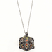 Arcadrel | Black w/Orange Eye | D20 Pendant with Mini Dice