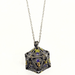 Arcadrel | Black w/Purple Eye | D20 Pendant with Mini Dice
