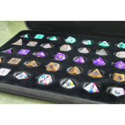 Black Leather Mystery Blind Folder with 5 Dice Sets
