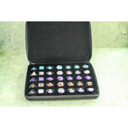 Black Leather Mystery Blind Folder with 5 Dice Sets