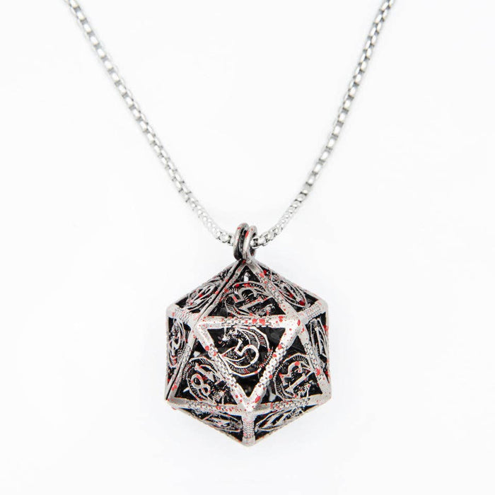 Bloodscale Amulet | D20 Pendant with Mini Dice
