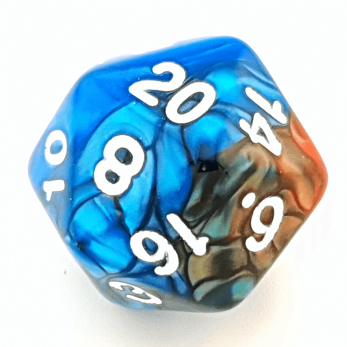 Caramel Azure | Acrylic Dice | 7 Piece Set