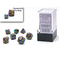 Chessex - Mini Festive Polyhedral 7 Die Set - Mosaic Yellow