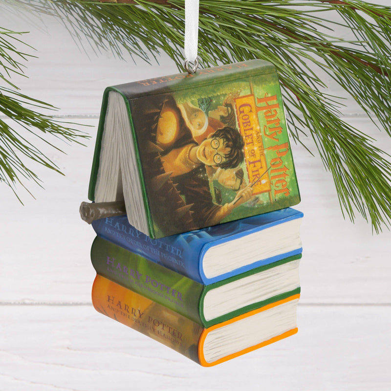 Collectable Harry Potter™ - Book Stack and Wand Ornament: Harry Potter