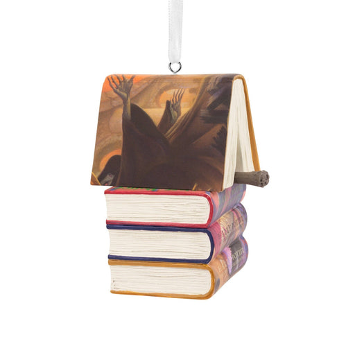 Collectable Harry Potter™ - Stacked Books With Wand Ornament