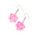 D20 Dice Earrings | Transparent Pink | D&D Jewelry
