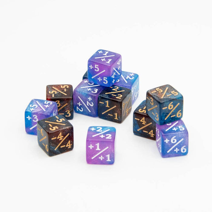 D6 Dice Counters | Red Blue | RPG | 12 Pack