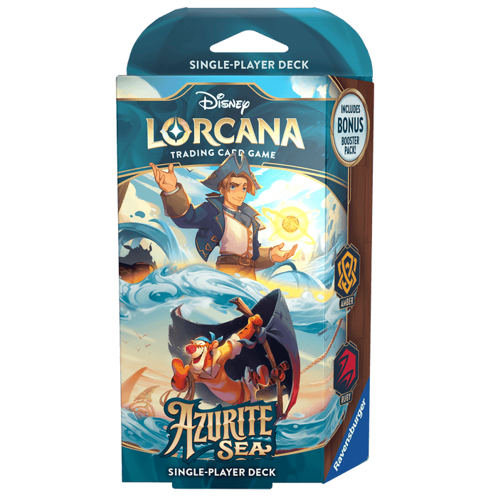 Disney Lorcana : Azurite Sea - Starter Deck - Amber & Ruby Jim Hawkins & Tigger