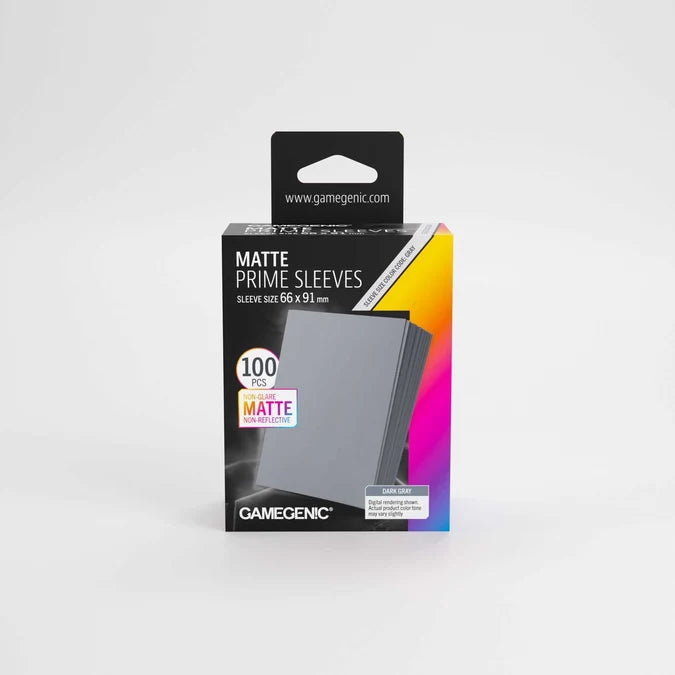 Gamegenic Matte Prime Sleeves Dark Gray 66x91 (100 ct.)