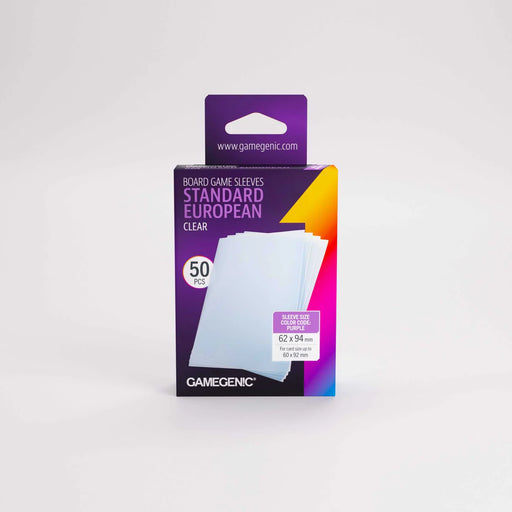 Gamegenic Board Game Sleeves Standard European Clear 50 ct.