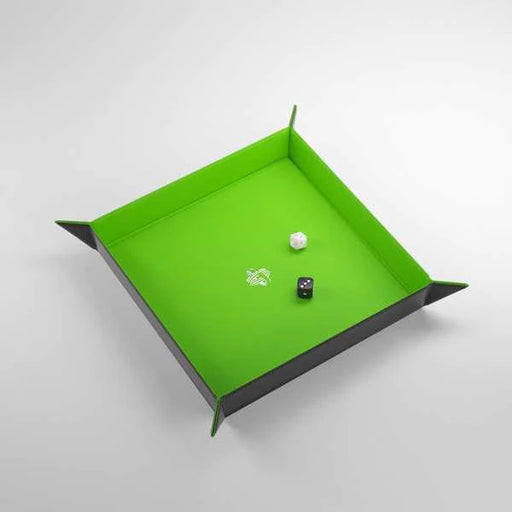 Gamegenic Magnectic Dice Tray Square : Black/Green