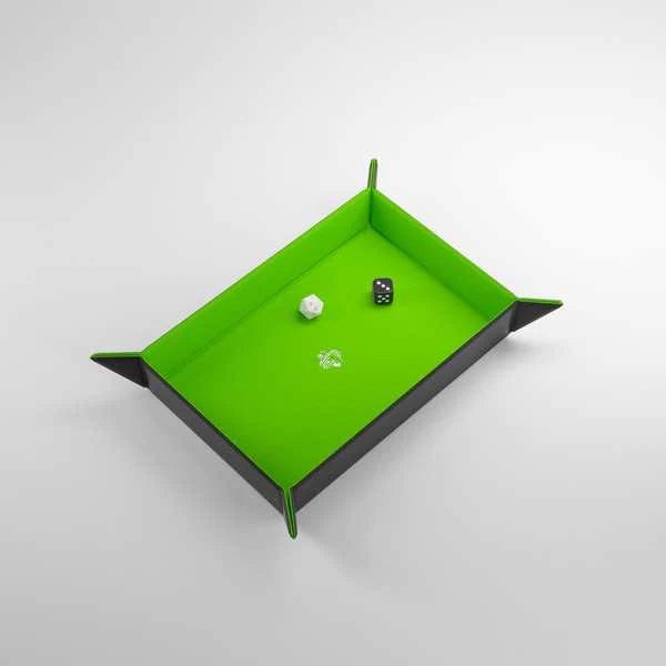 Gamegenic Magnectis Dice Tray Rectangular : Black/Green