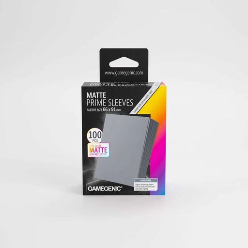 Gamegenic Matte Prime Sleeves Dark Gray 66x91 100 ct.