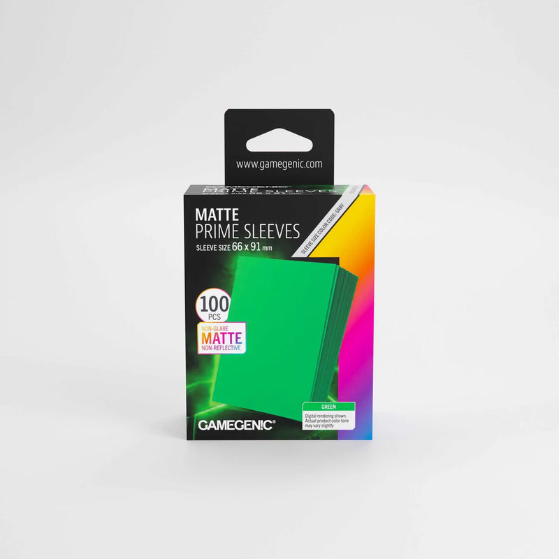 Gamegenic Matte Prime Sleeves Green 66x91 100 ct.
