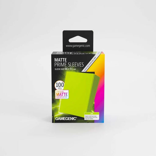 Gamegenic Matte Prime Sleeves Lime 66x91 100 ct.