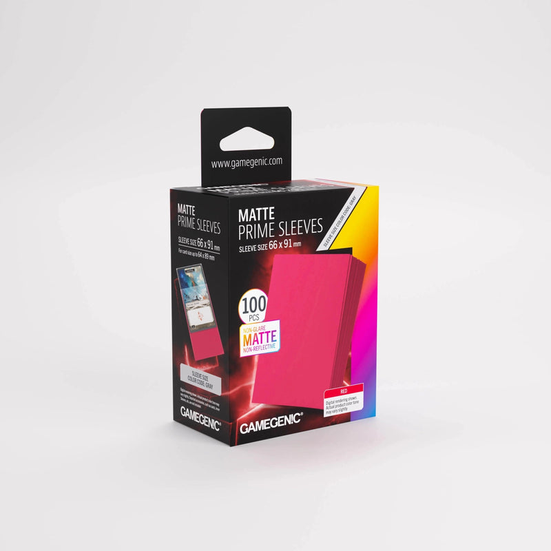 Gamegenic Matte Prime Sleeves Red 66x91 100 ct.
