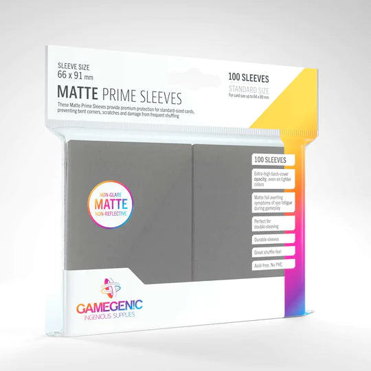 Gamegenic Matte Sleeves - Grey