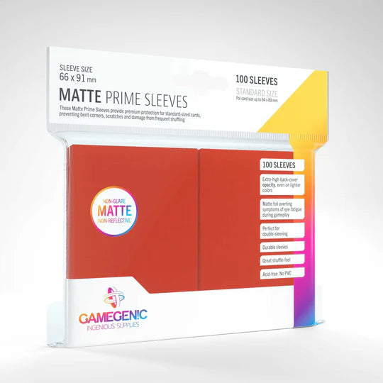 Gamegenic Matte Sleeves - Red