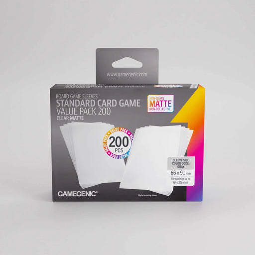 Gamegenic Matte Sleeves Standard Card Game-Size Value Pack 200
