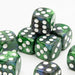 Iridescent D6 Dice Set | Blue Green | RPG 12 Pack