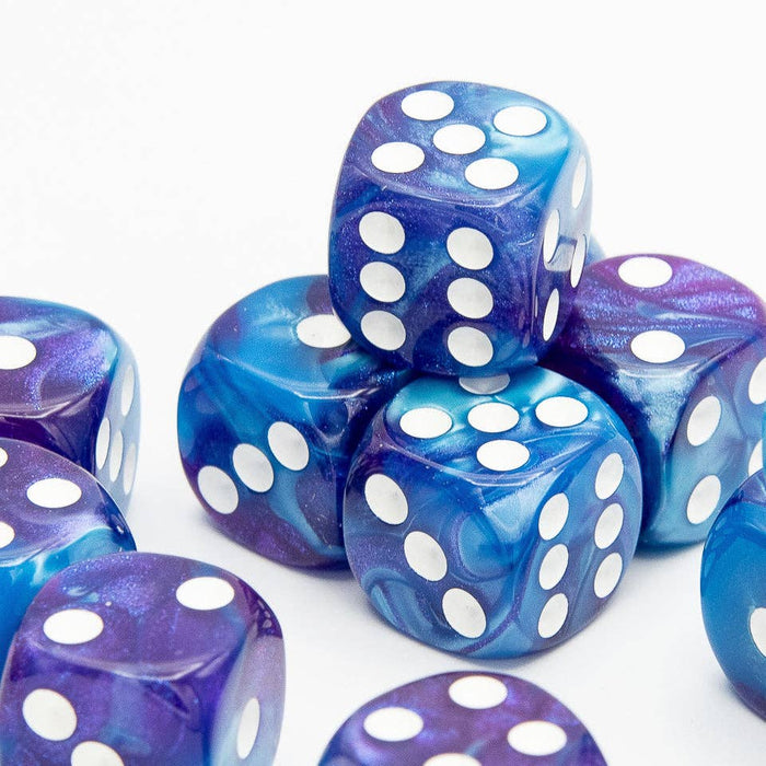 Iridescent D6 Dice Set | Purple Blue | RPG 12 Pack