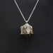 Leaflock | Ancient Gold D20 Pendant Necklace with Mini Metal Dice