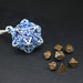 Leaflock | Frosted Silver D20 Pendant Necklace with Mini Metal Dice