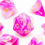 Mallow Sparkle | Acrylic Dice | 7 Piece Set