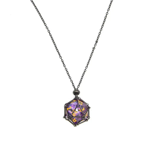 Mystic Amulet | D20 Necklace Cage | Black
