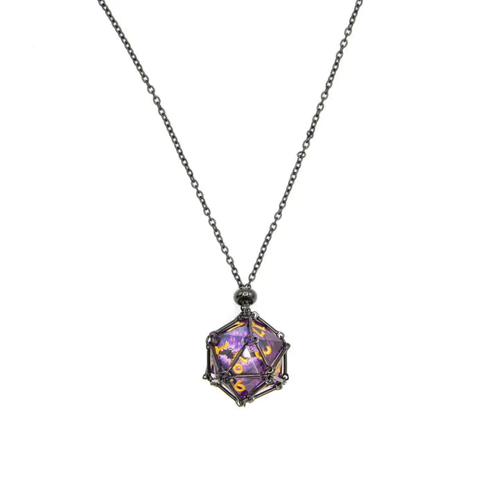Mystic Amulet | D20 Necklace Cage | Black