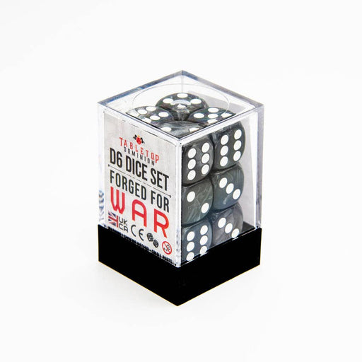 Pearl D6 Dice Set | Black | RPG 12 Pack | Round Edge