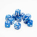 Pearl D6 Dice Set | Blue | RPG 12 Pack | Round Edge