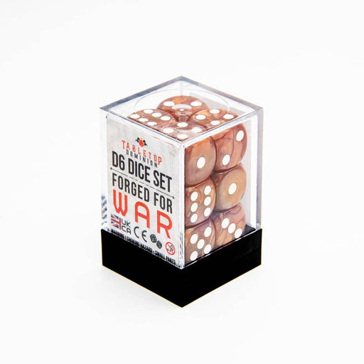 Pearl D6 Dice Set | Coffee | RPG 12 Pack | Round Edge