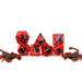Red Scorpions | Resin Inclusion Dice | 7 Piece Set