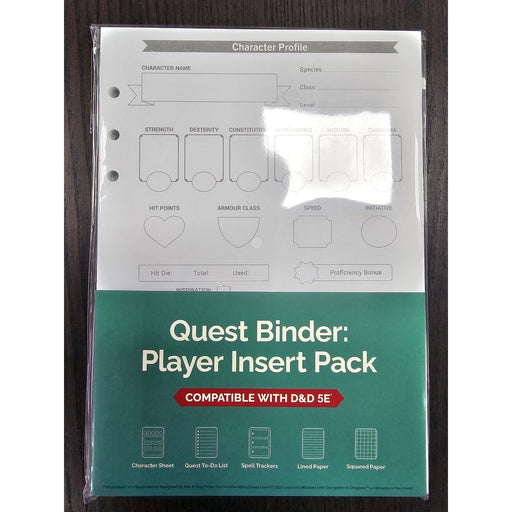 Roll & Play : Quest Binder Player Insert Pack