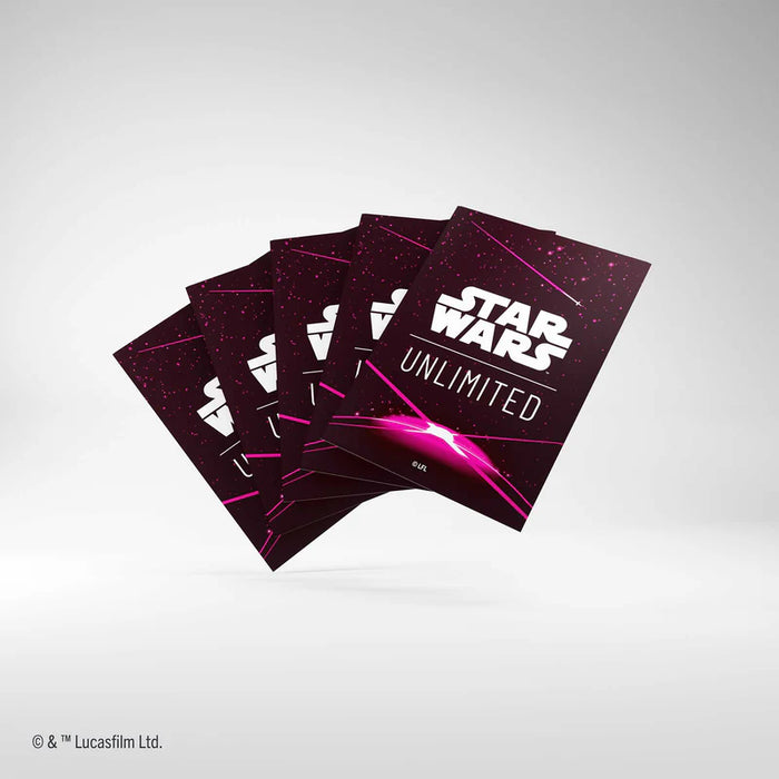 Star Wars Unlimited : Jump to Lightspeed Art Sleeves - Card Back Magenta PREORDER