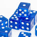Transparent D6 Dice | Dark Blue | Square Edge | RPG 12 Pack