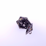 Vaultstone | D20 Keyring w/Mini Dice | Black/Orange Eye