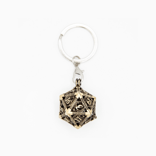 Wyvern's Vault | D20 Keyring w/Mini Dice | Bronze
