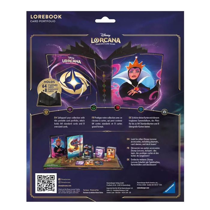 Disney Lorcana : The First Chapter - The Evil Queen Lorebook 4-Pocket Portfolio