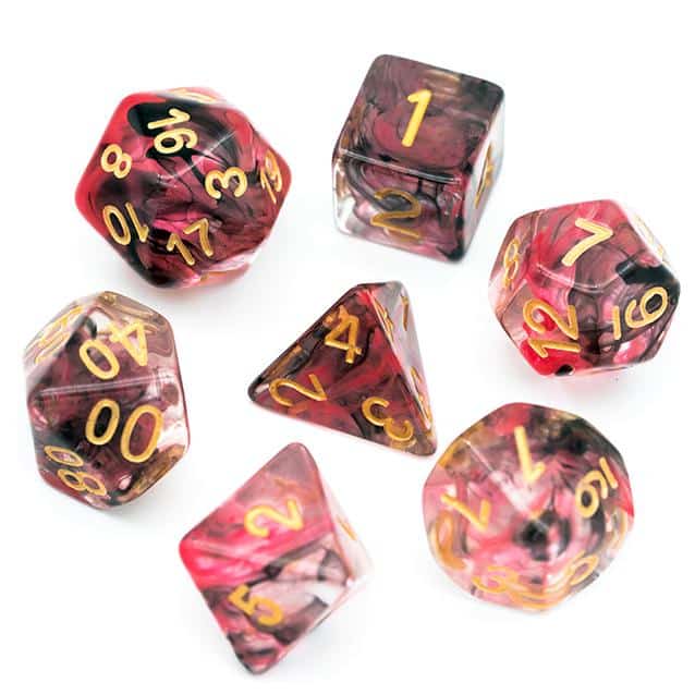 DnDice : Acrylic Alchemy Dice Sets Assorted Colours
