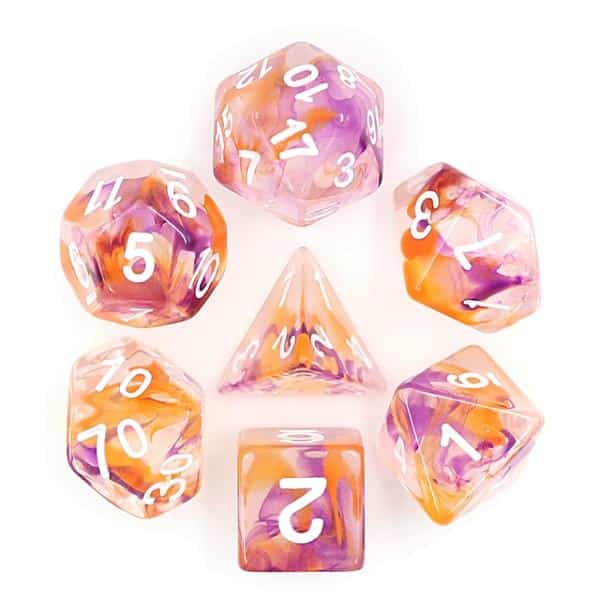 DnDice : Acrylic Alchemy Dice Sets Assorted Colours