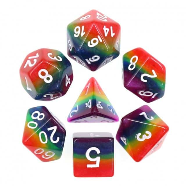 DnDice : Acrylic Alchemy Dice Sets Assorted Colours