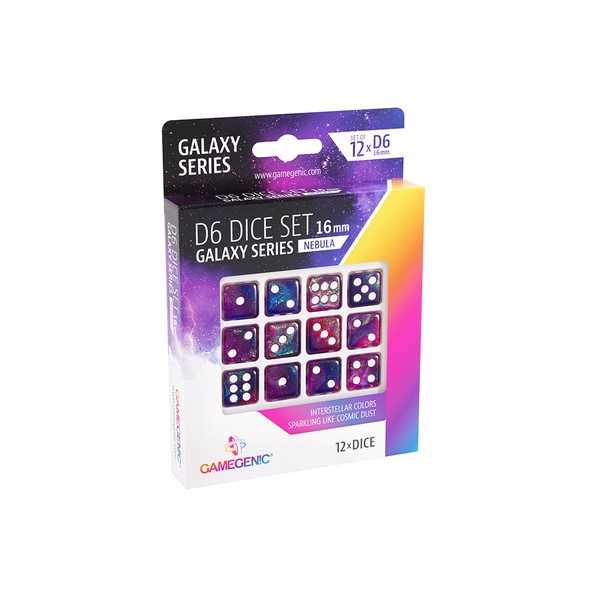 Gamegenic Galaxy series - Nebula - D6 Dice Set 16mm 12 Pcs