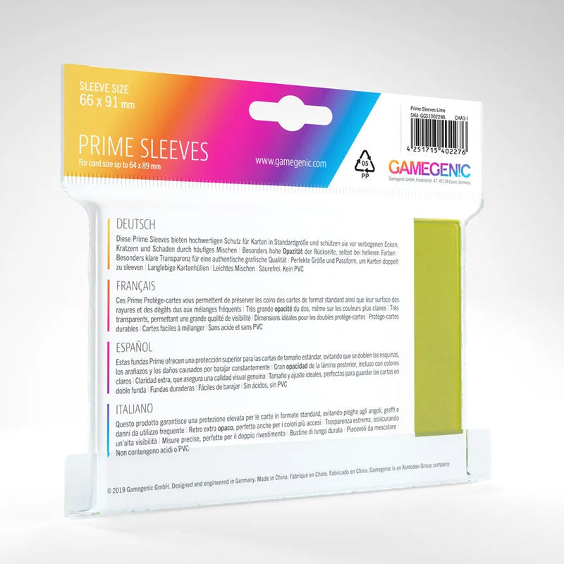 Gamegenic Prime Sleeves - Lime